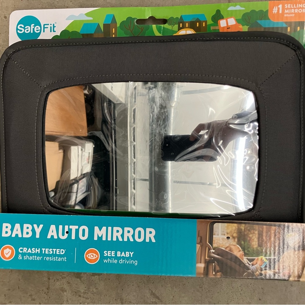 SafeFit Baby Auto Mirror - Black (**NEW)